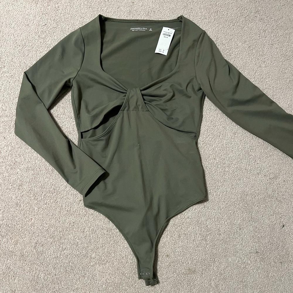 Long sleeve bodysuit with slits